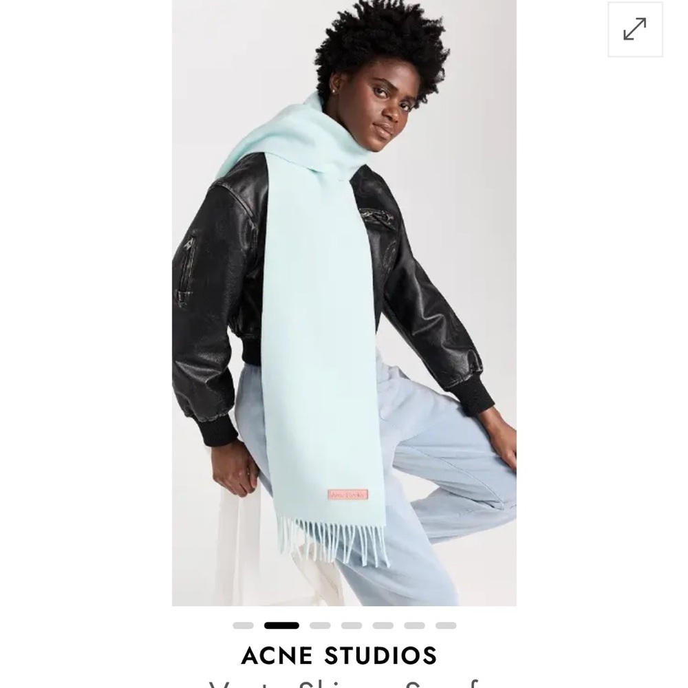Acne Studios Vesta Skinny Scarf in Mint